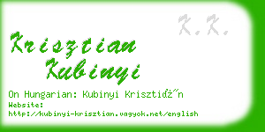 krisztian kubinyi business card